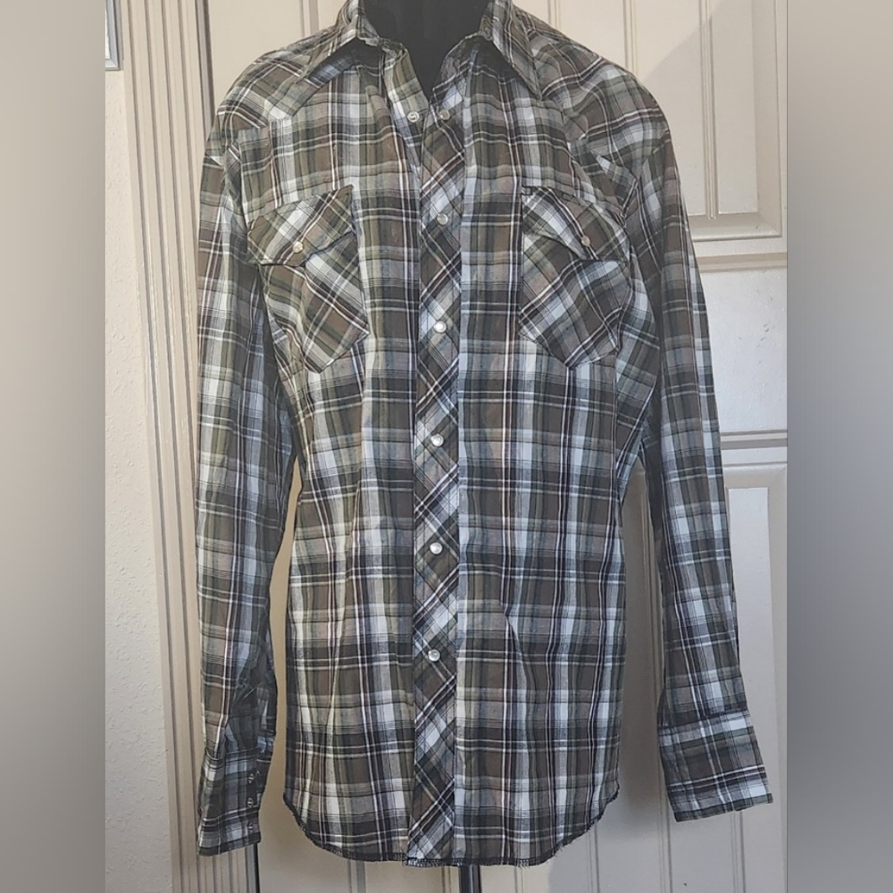 Wrangler Men's Western Shirt   XXL